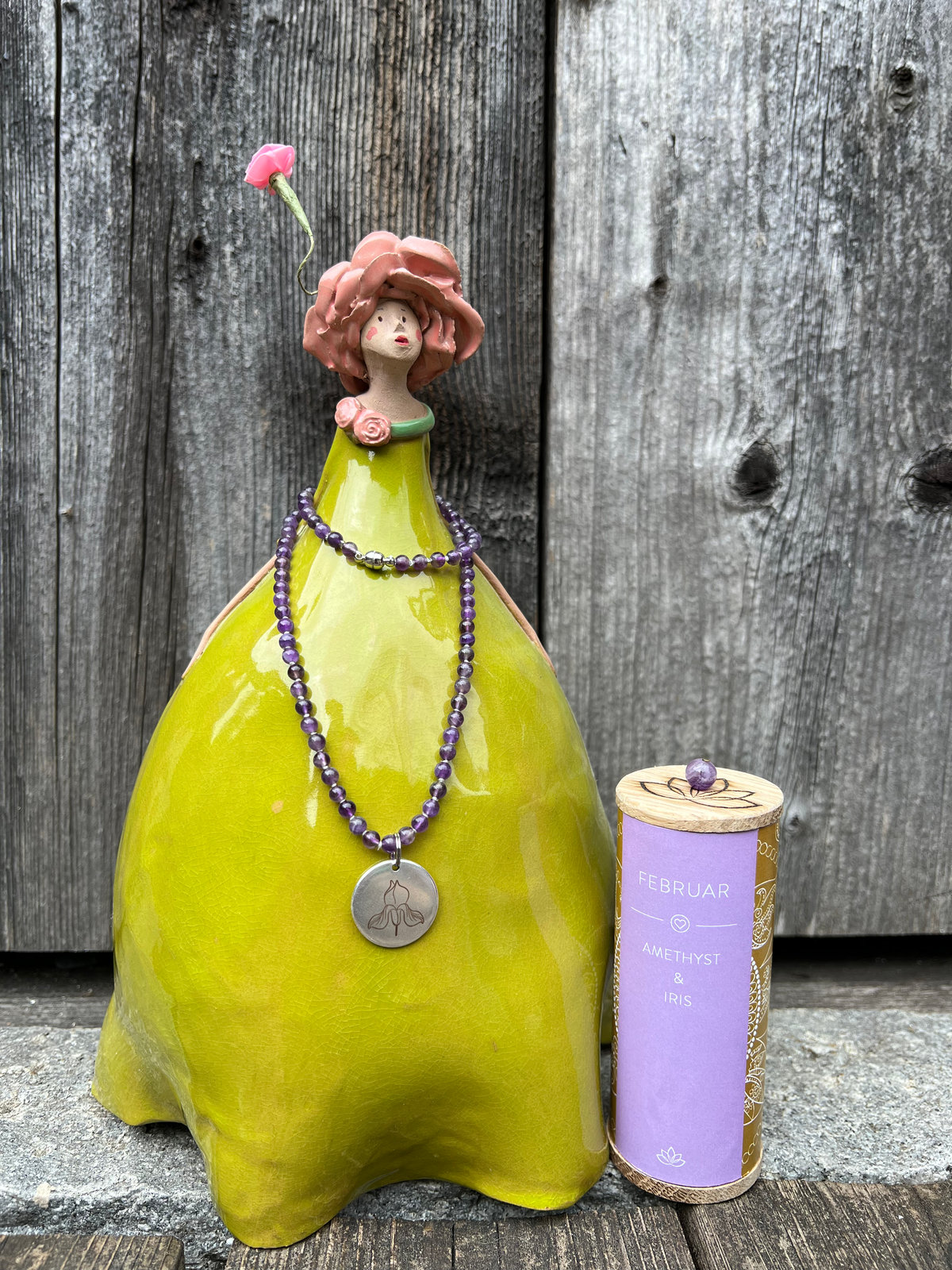Geburtssteinkette Februar / Amethyst