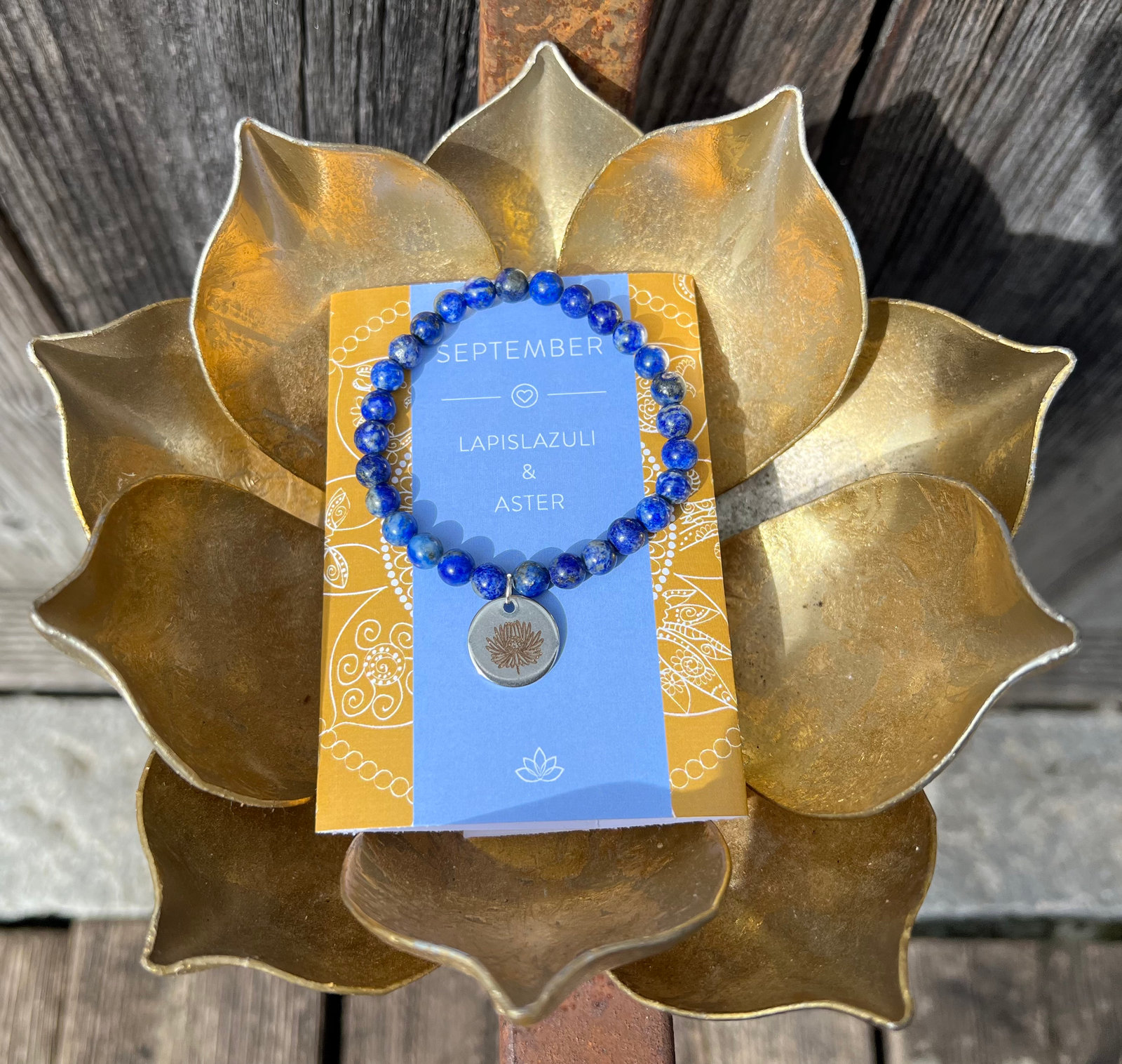 Geburtssteinarmband September / Lapislazuli