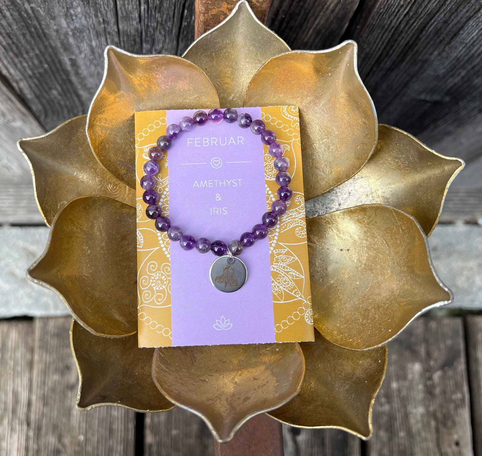 Geburtssteinarmband Februar / Amethyst