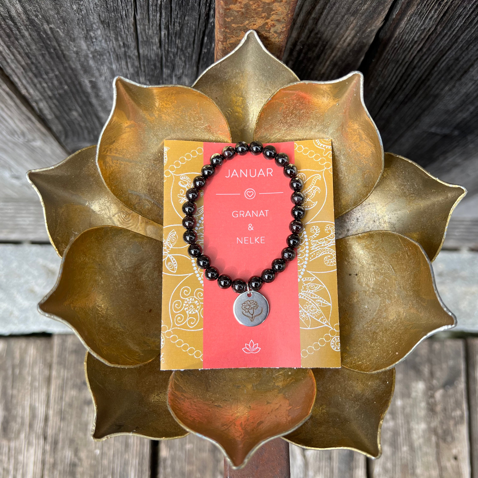 Geburtssteinarmband Januar / Granat